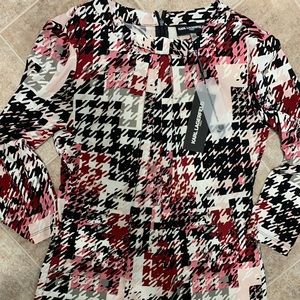 Karl Langford 3/4 sleeve blouse, XS, new w/tags